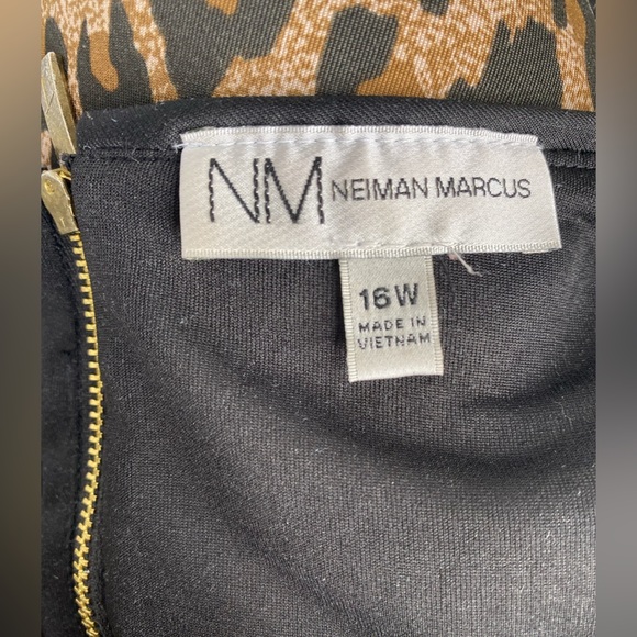 NM NEIMAN MARCUS A-line Leopard Print Sleeveless Dress - Picture 7 of 8